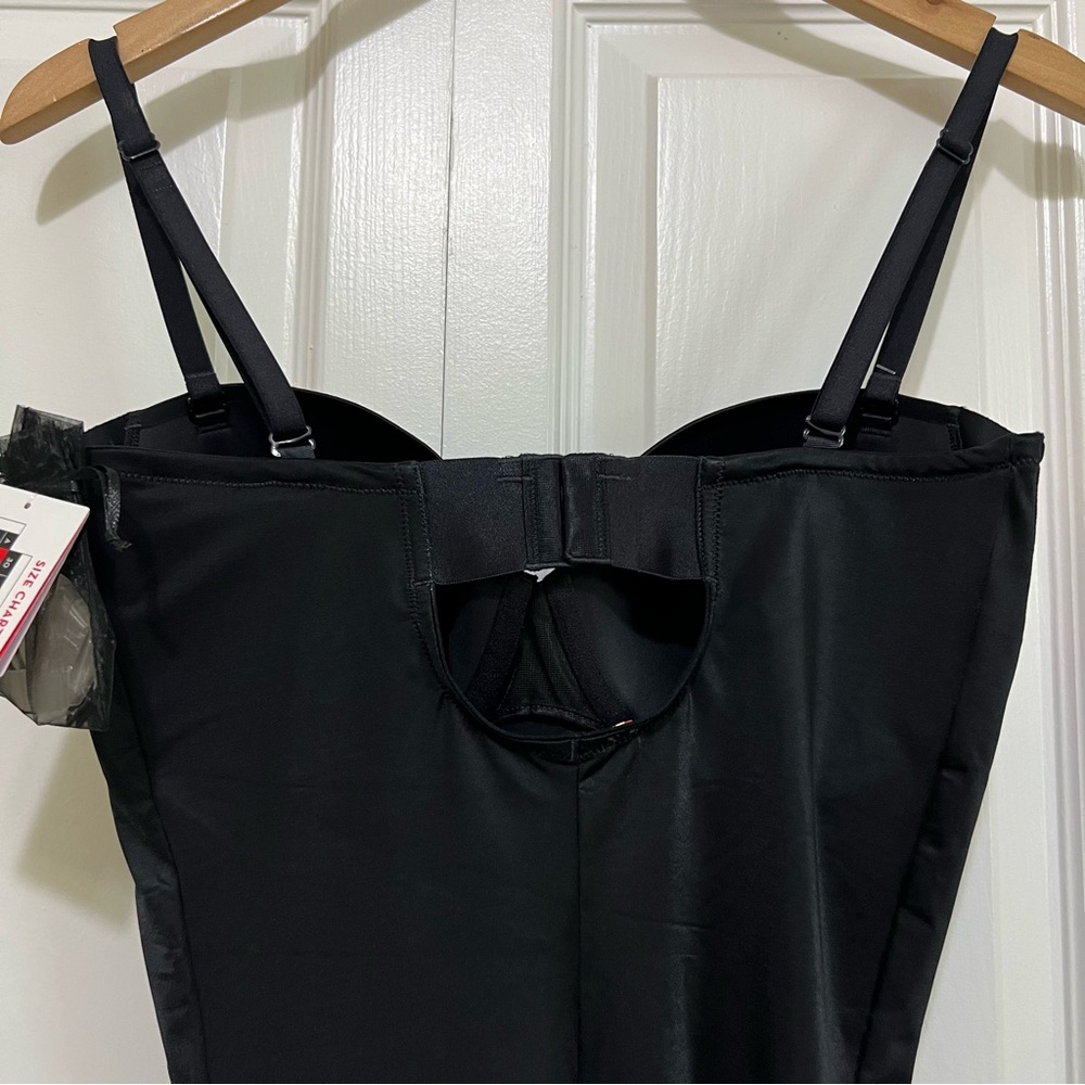 Spanx Suit Your Fancy Strapless Mid-Thigh Cupped Body Suit in Very Black Size XL - Picture 6 of 13
